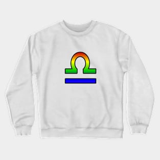 Libra Rainbow Pride Symbol Crewneck Sweatshirt
